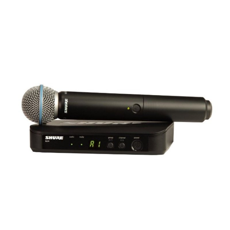 Shure blx24/b58 wireless handheld mic system w/ beta 58a